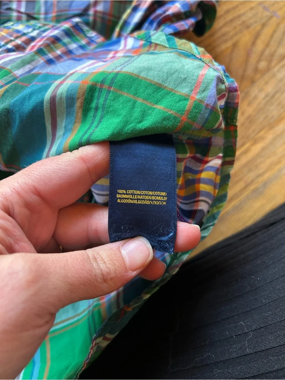 Ralph Lauren Green Plaid Button-Down Shirt for Kids